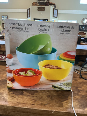 Pandex 5-piece Melamine Bowl Set with Lids