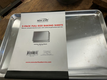New Star Foodservice Full-Size Aluminum Baking Sheets (2-Pack)