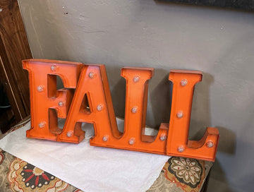 FALL Marquee Light Up Letters  7.75" x 18.5"