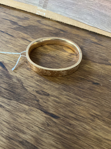 Bates & Bacon Gold Filled Floral Bangle