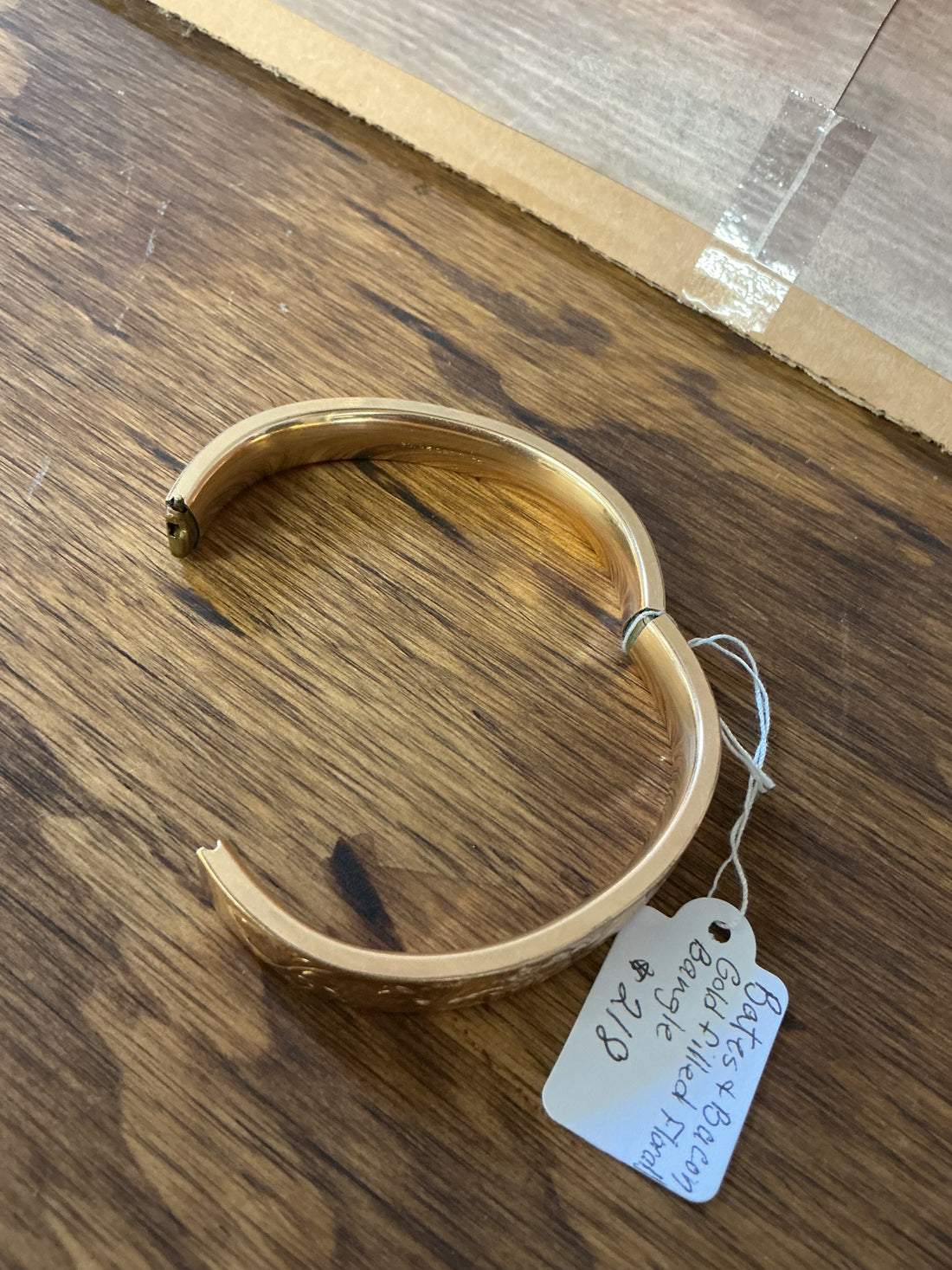 Bates & Bacon Gold Filled Floral Bangle
