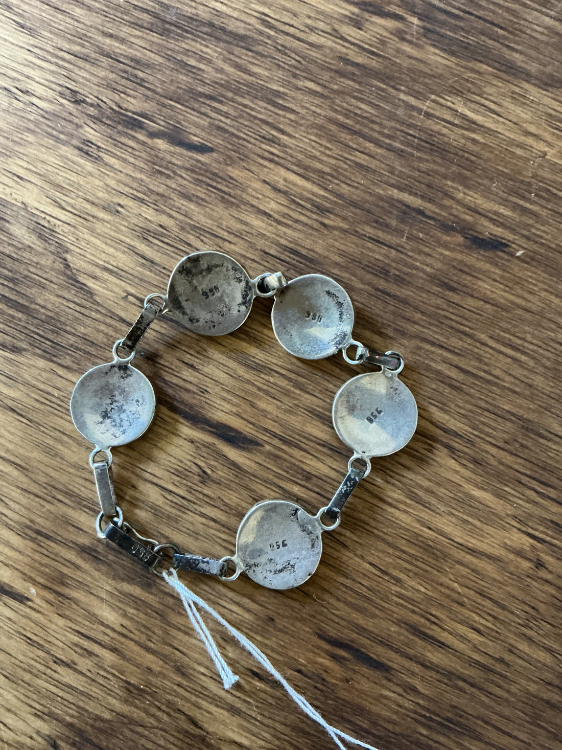 Sterling 950 & Spiny Oyster Shell Spiral Bracelet