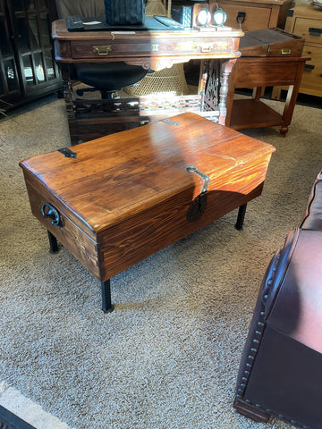Coffee Table with Locking Lid on Stand 37"L x 18.25"H x 21.25"D