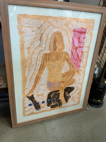 Will Caldwell - Woman -Mixed Media/Rag Paper 33.5"L x 34.25"H
