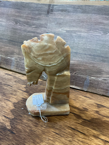Carved Banded Onyx Horse 3" x 6"