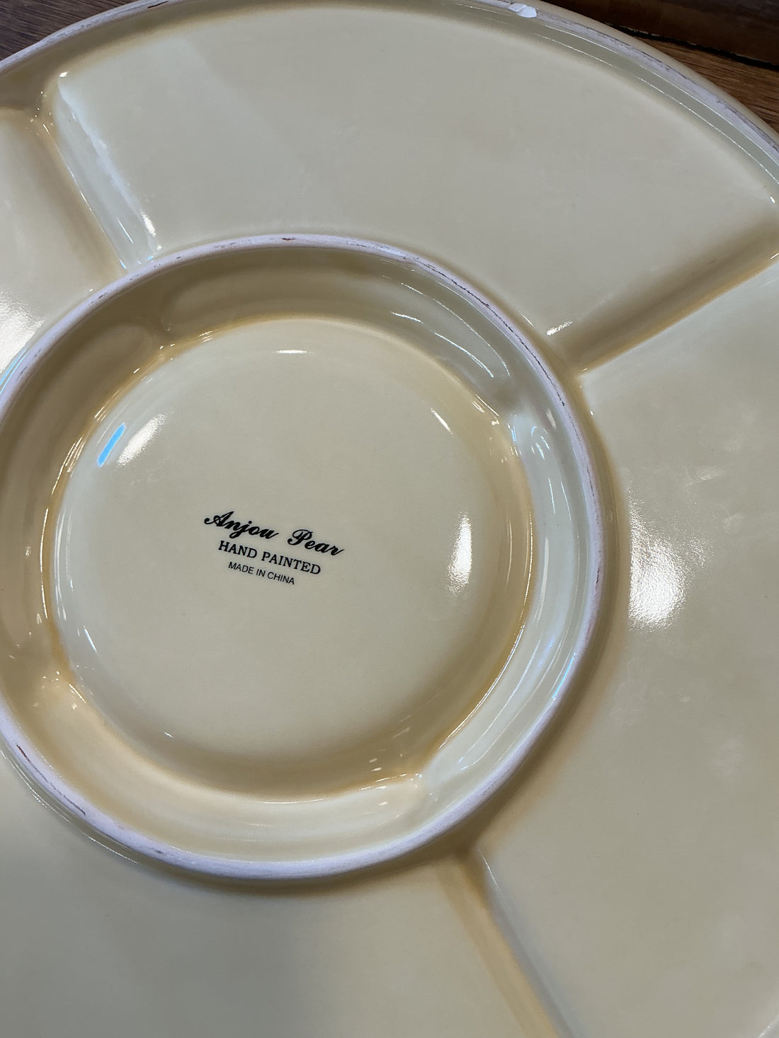 Divided Serving Platter - Anjou Pear - 15.25"