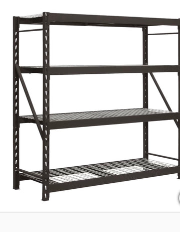 Gorilla Rack 4-Shelf Steel Industrial Rack, 77”W x 24”D x 72”H