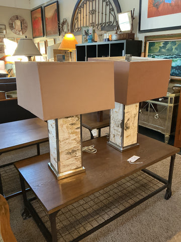Cyan Design Tree Bark Table Lamp Pair