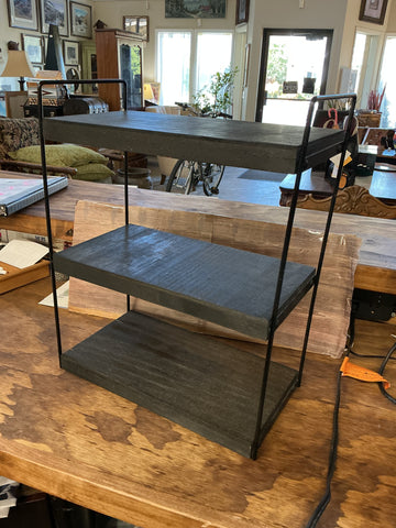 3-Tier Wood & Metal Shelf 13.25"L x 6.7"D x 16.7"H