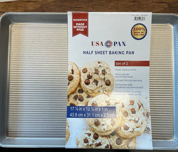 USA Pan Bakeware Nonstick Half Sheet Pan Set of 2