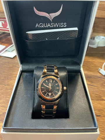 AquaSwiss C91 M Black & Rose Gold Watch