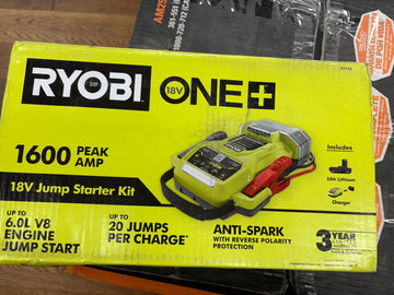 Ryobi 18V 1600 Peak Amp Jump Starter P7110