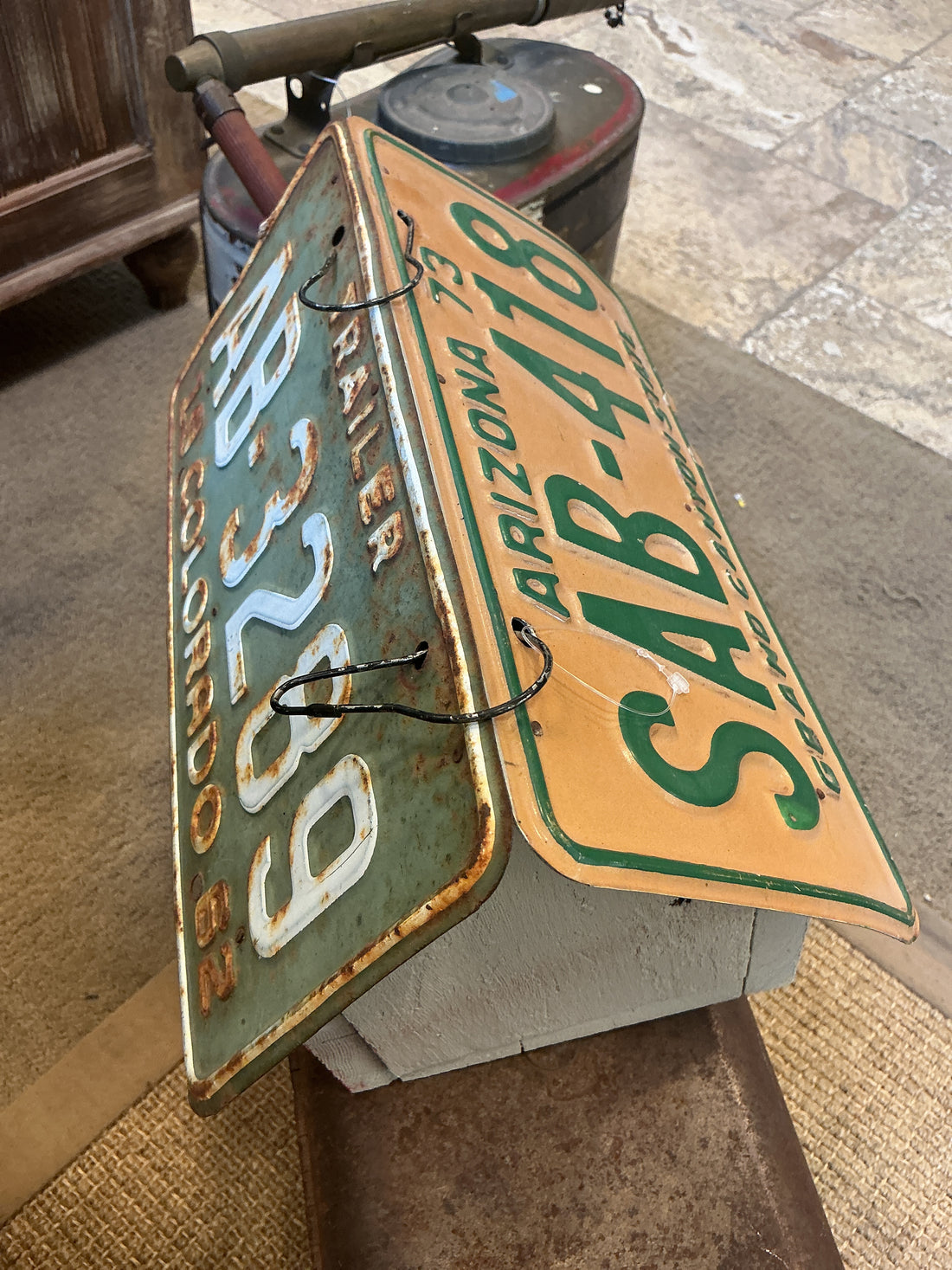 License Plate Birdhouse