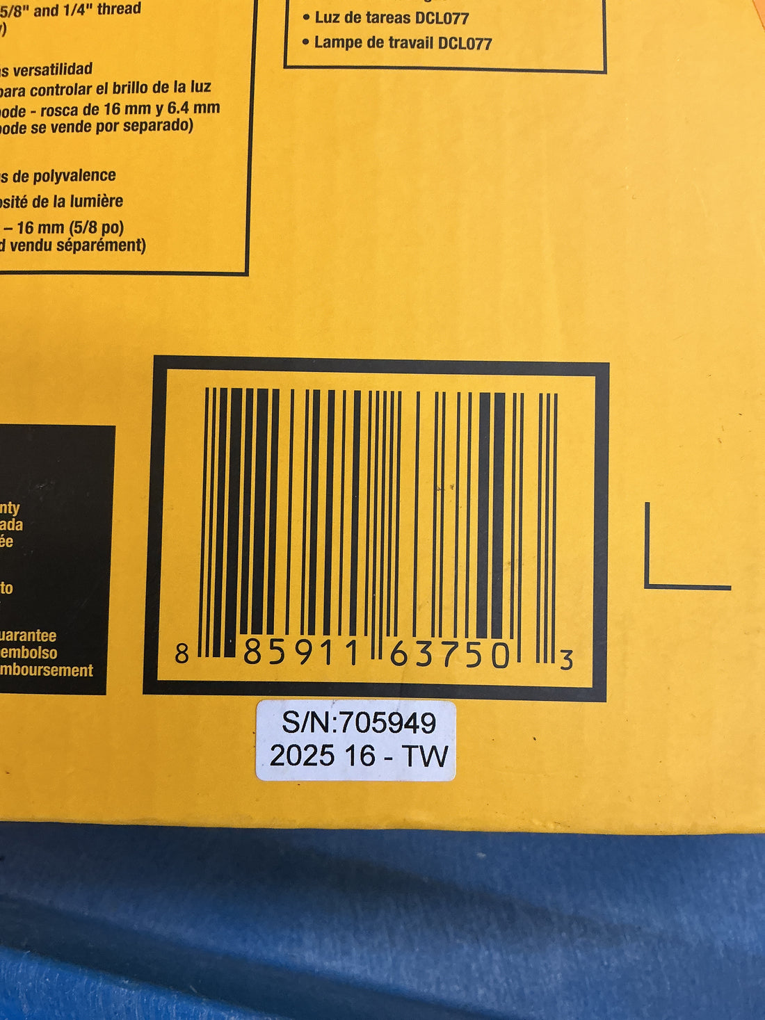 Dewalt Compact Task Light DCL077B