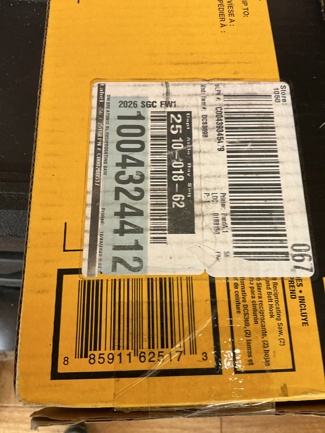 Dewalt Reciprocating saw atomic compact dcs369b