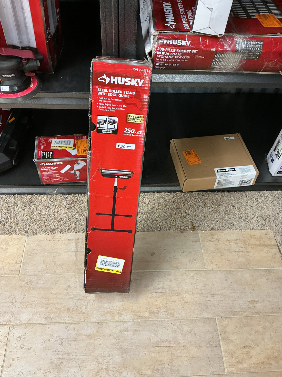 Husky steel roller stand