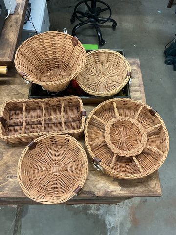 Wicker Baskets with Metal Rings - $5 Each