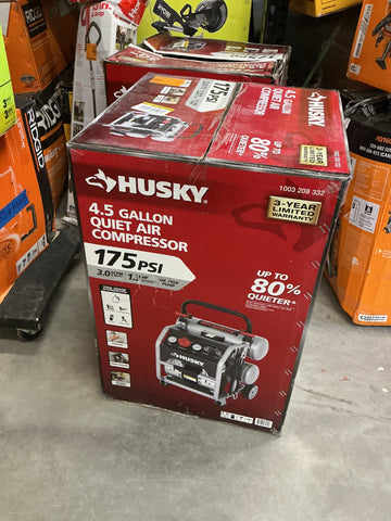 Husky 4.5 gal quiet air compressor