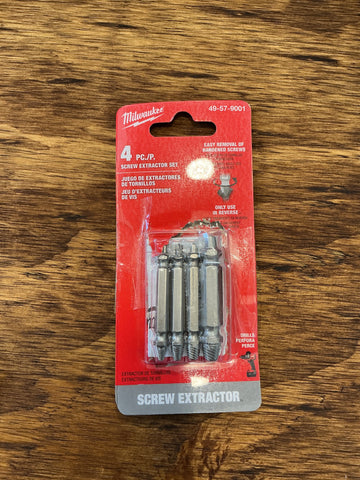 Milwaukee 4 pc Screw Extractor Set 49-57-9001