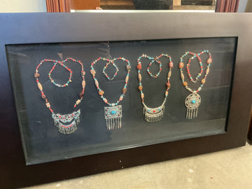 Necklaces (4) Bohemian style in Shadow Box
