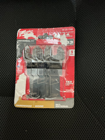 Milwaukee 5 pc open lock oscillating blade set
