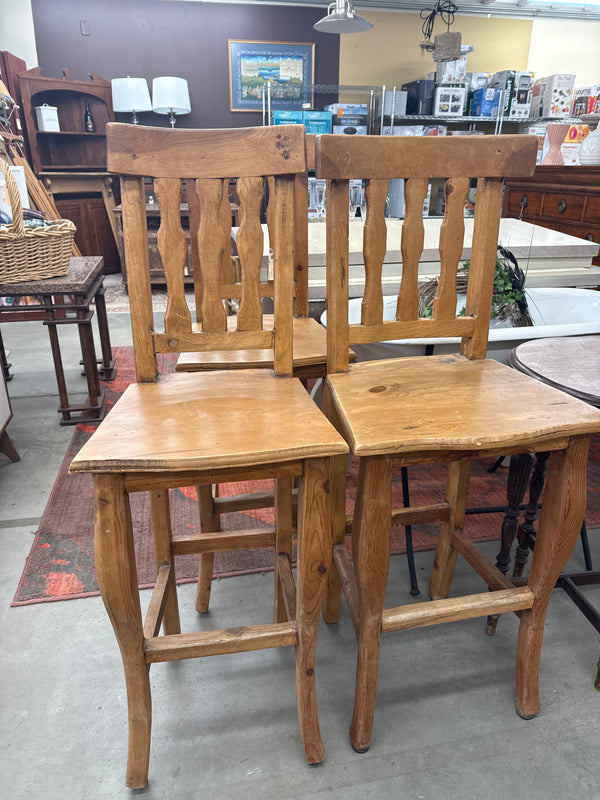 Wooden barstools