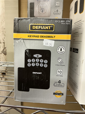 Defiant keypad deadbolt