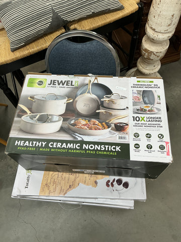 The Green Pan Jewel pro 11 pc cookware USED