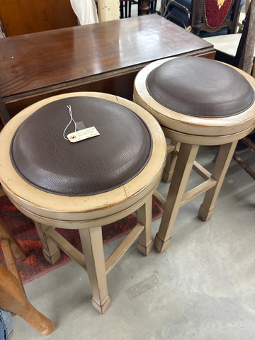 Pair swivel barstools