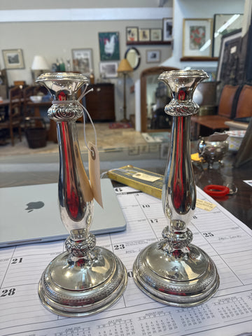 Viennese Sterling Silver Candlesticks