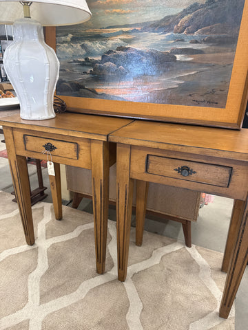 Pair tall side tables