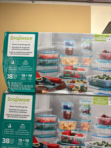 Snapware Plastic Food Storage Set 38 pcs