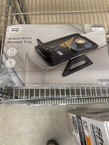 Smart design Acacia wood armrest tray