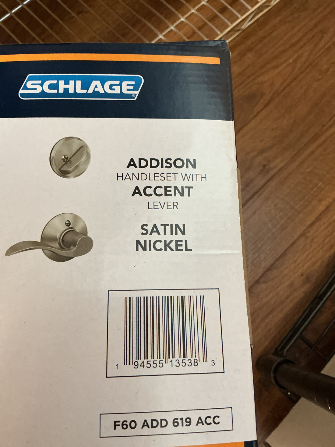 Schlage Addison satin nickel front entry handset
