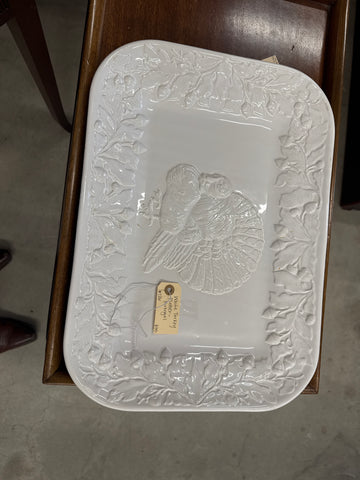 White turkey platter