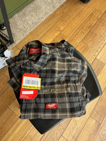 Milwaukee gray flannel shirt Medium