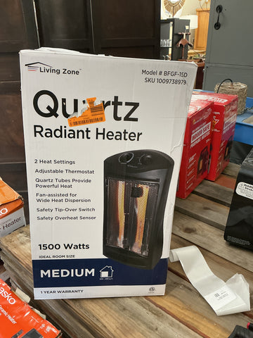 Living Zone Quartz Radiant Heater Model BFGF-15D