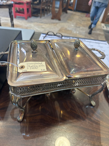 Silver plated 2 piece chafing dish