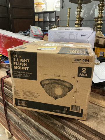 11” 1-Light Flush Mount Frosted glass shades 867-584
