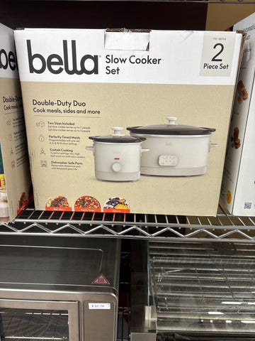 Bella slow cooker set 2 pc set double duty duo Bella slow cooker set 2 pc set double duty duo