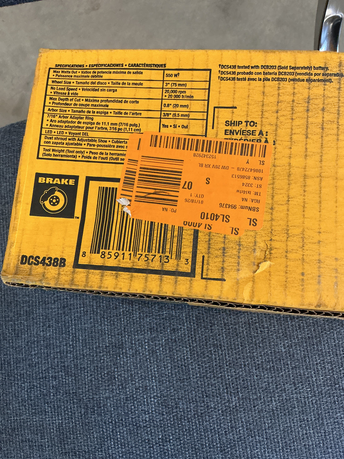 Dewalt 3” Cut off tool DCS438B