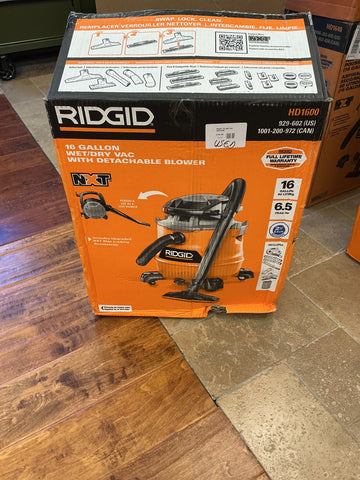 Rigid 16 gal vac HD1600