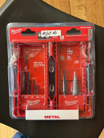 Milwaukee 10 pc Black oxide drill bits