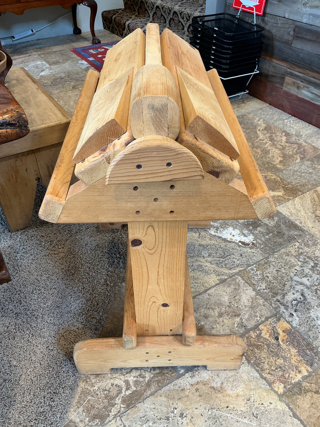 Wooden saddle stand