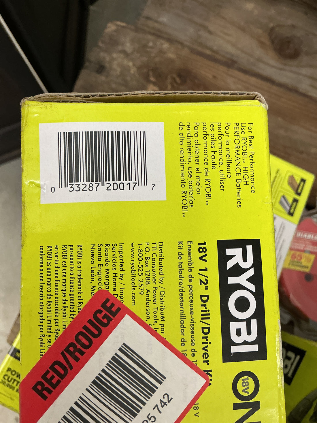 Ryobi 1/2” Drill/Driver Kit PCL206K1