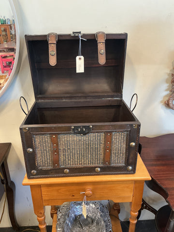 Wood & Wicker Chest
