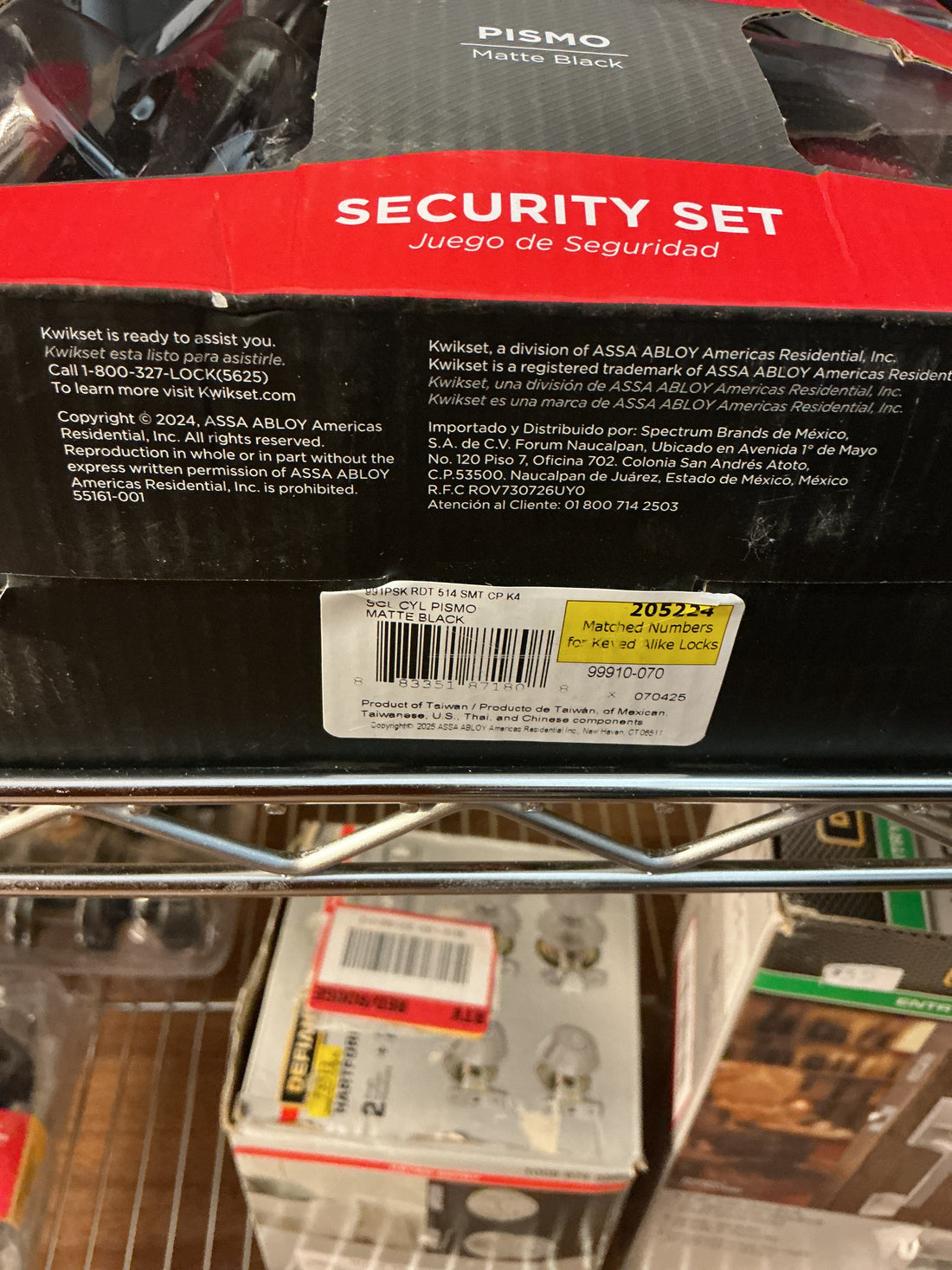 Kwikset Pismo round rose matt black