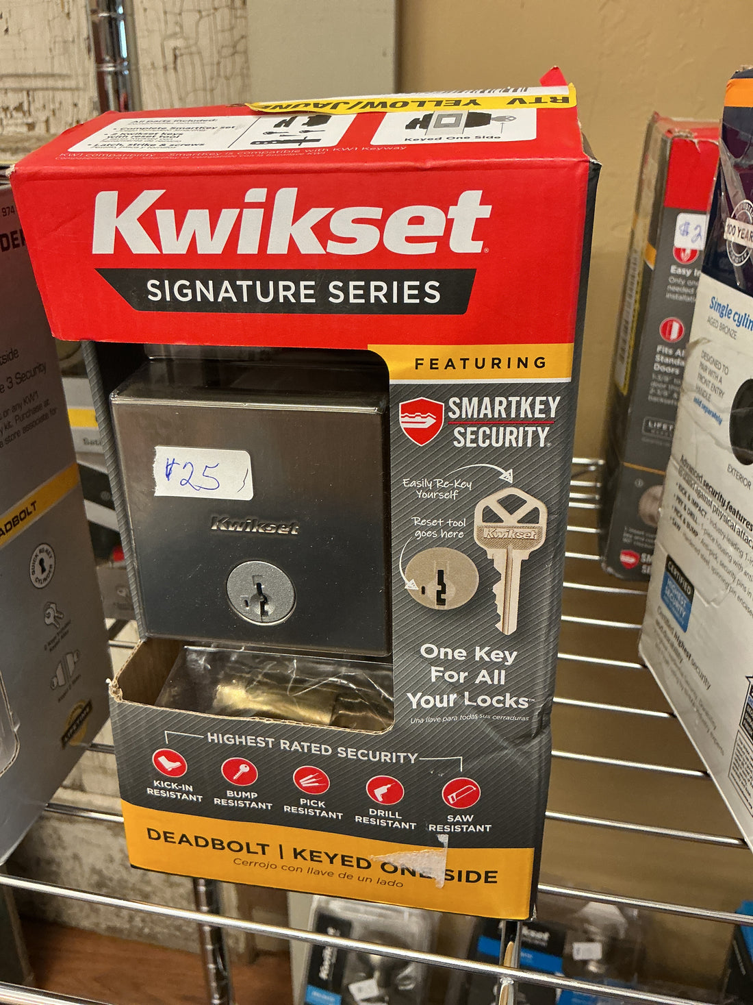 Kwikset Deadbolt keyed one side