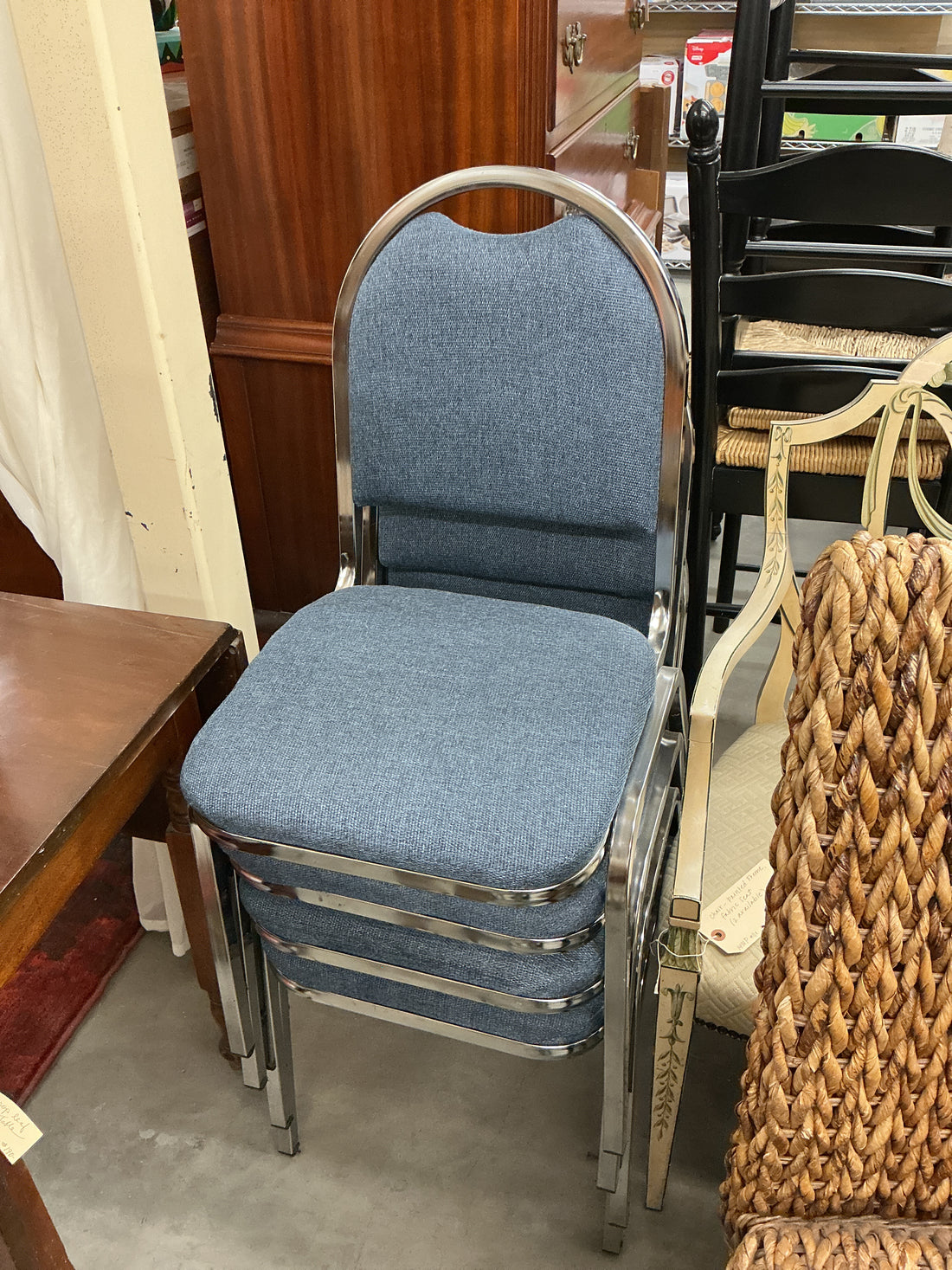 Blue office stack chairs  Chairs