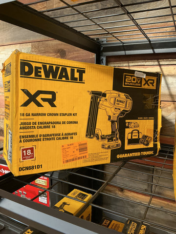 Dewalt 18 ga narrow crown stapler kit DCN681D1